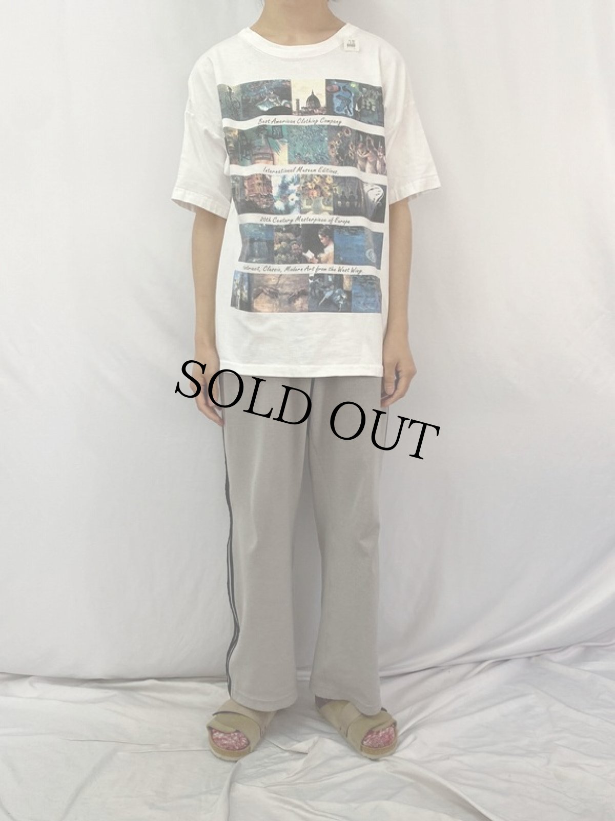 画像2: 90's〜 Best American Clothing Company USA製 "20th Century Masterpiece of Europe" アートプリントTシャツ M (2)