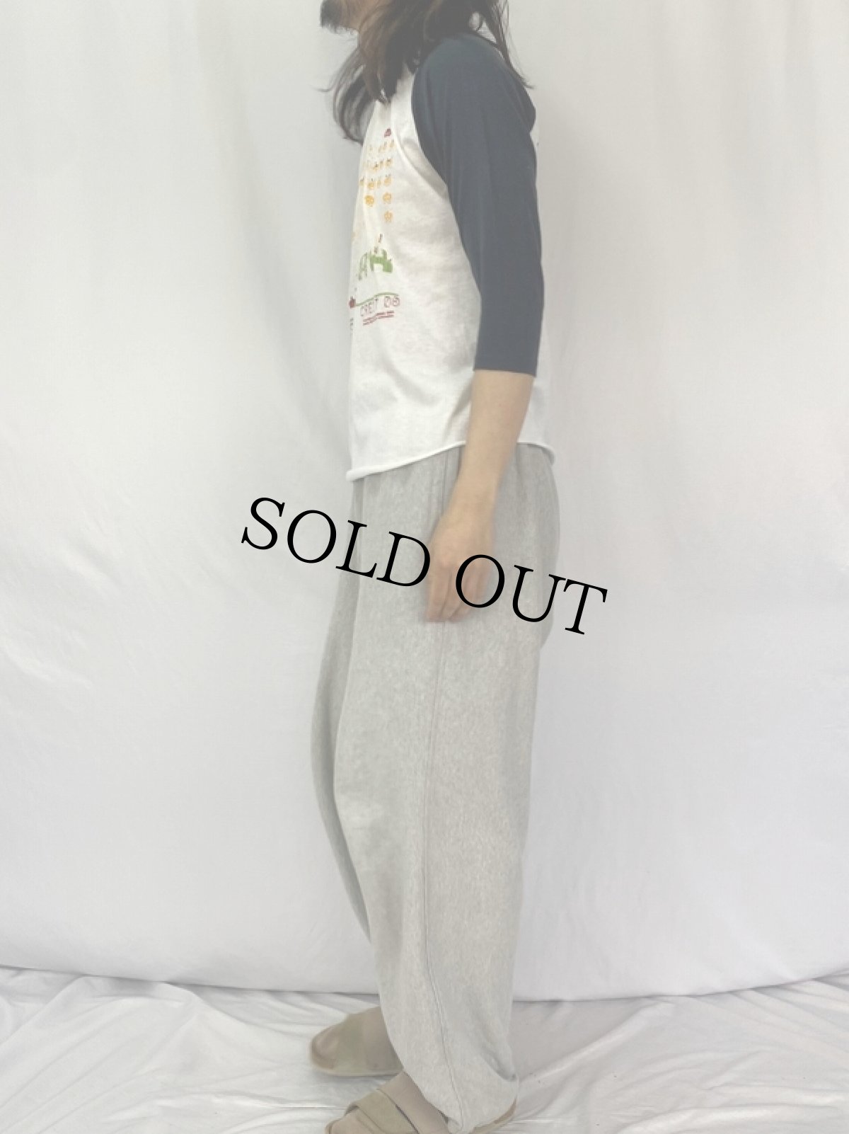 画像3: 80's Space Invaders ゲームプリント ラグランロンT XL (3)