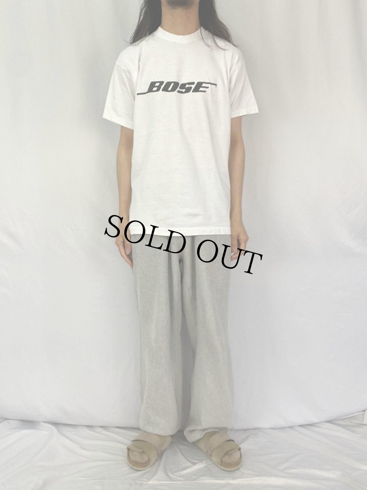 画像2: 90's BOSE USA製 音響機器メーカー ロゴプリントTシャツ L (2)