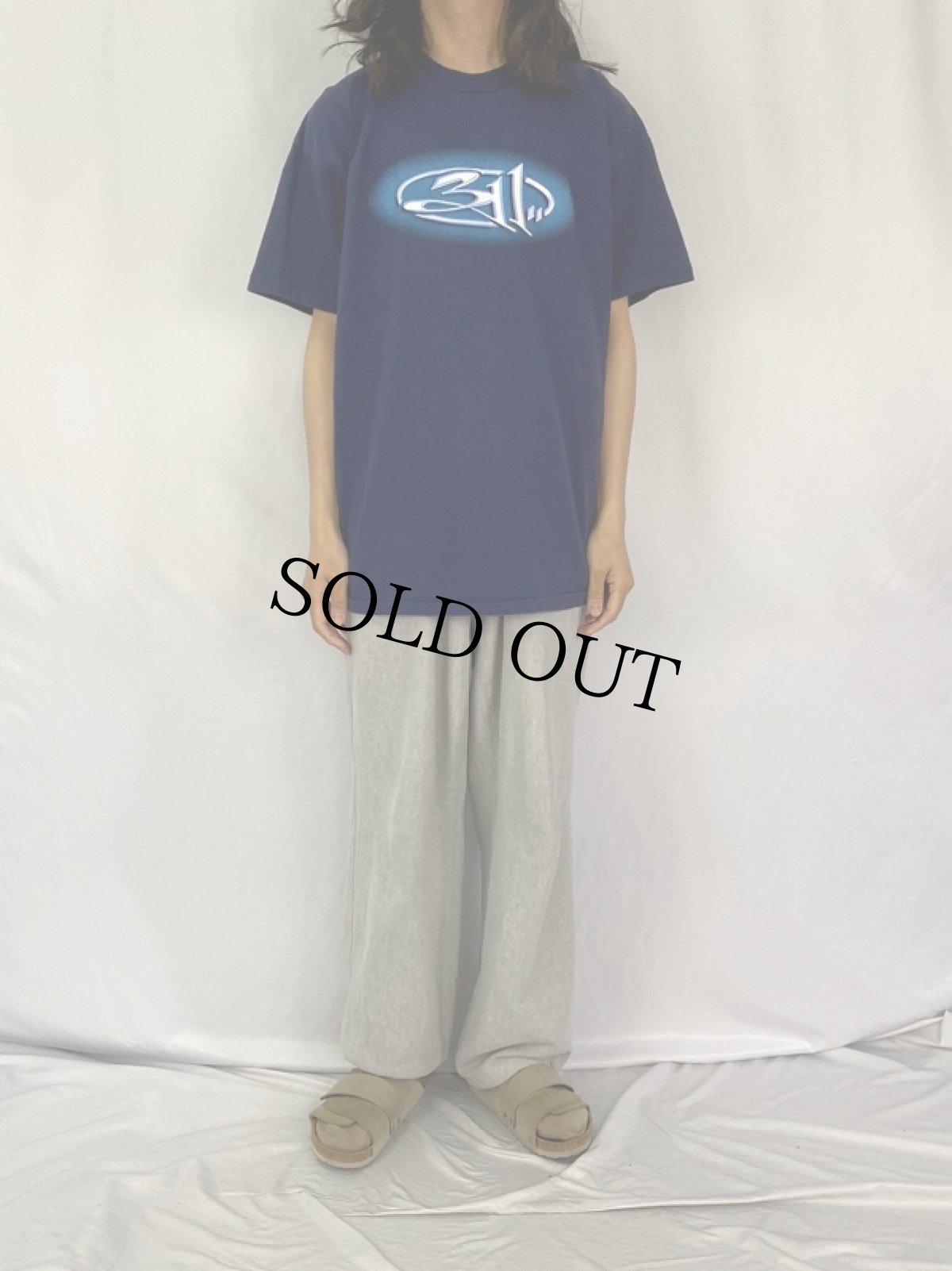 画像2: 90's 311 ロゴ×エイリアン ミクスチャーロックバンドTシャツ XL  (2)