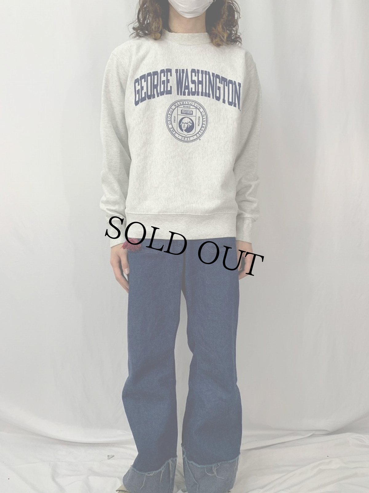 画像2: Champion REVERSE WEAVE "GEORGE WASHINGTON" プリントスウェット M (2)