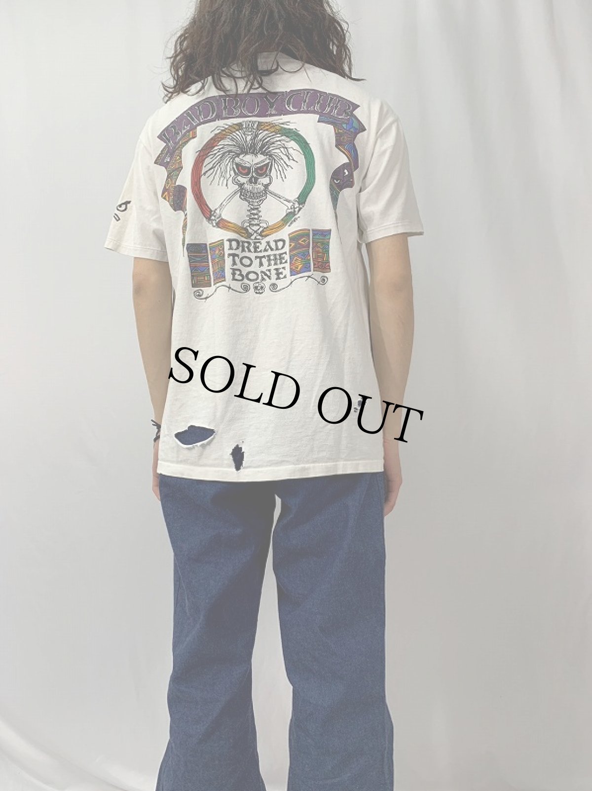 画像4: 90's BAD BOY CLUB  "DREAD TO THE BONE" イラストTシャツ  (4)