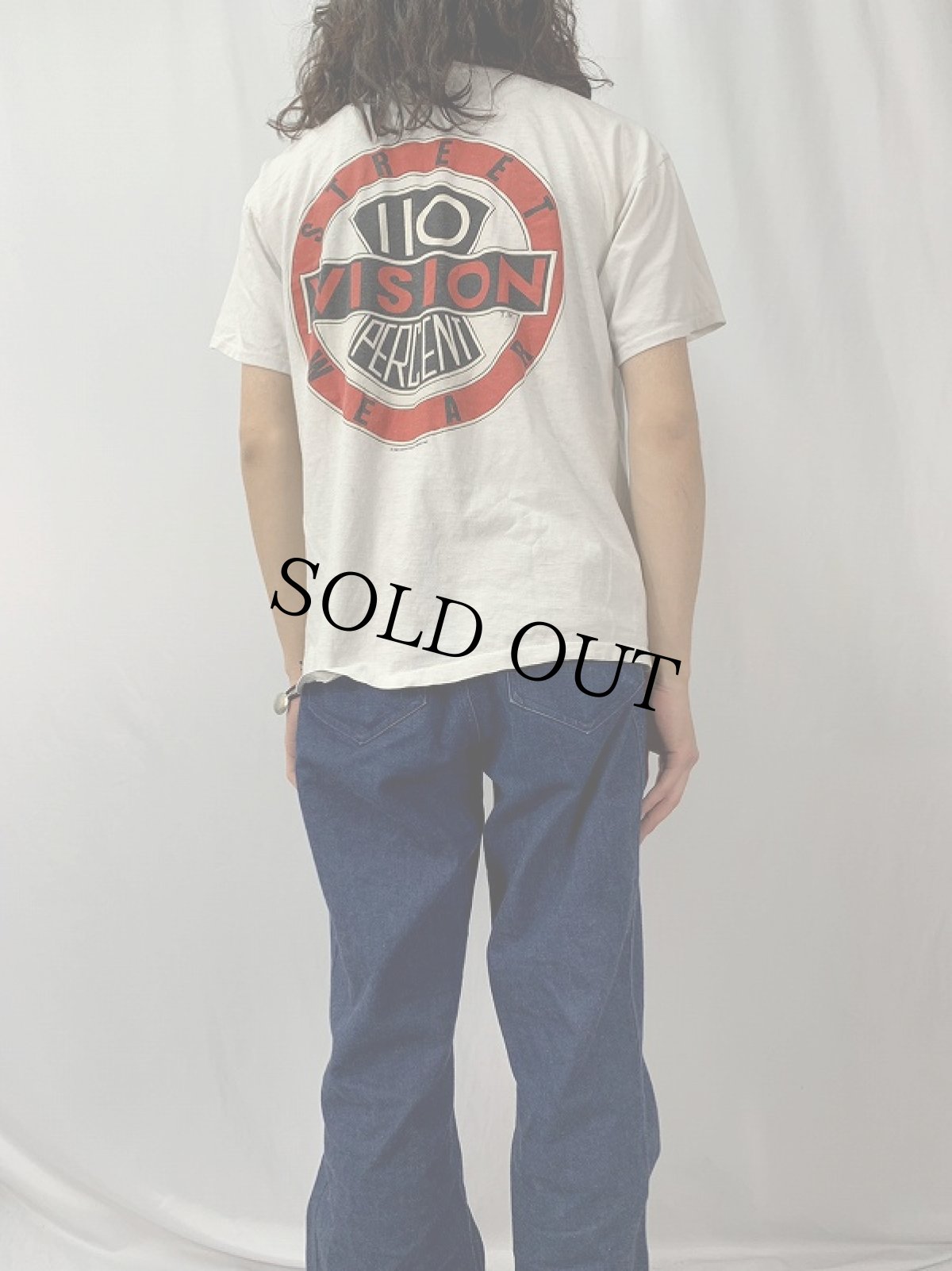 画像4: 80's VISION STREET WEAR ロゴプリントTシャツ L (4)