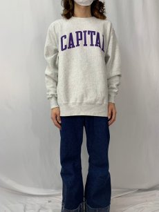 画像2: Champion REVERSE WEAVE "CAPITAL" プリントスウェット L (2)