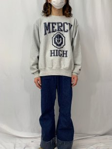 画像2: Champion PREMIUM REVERSE WEAVE "MERCY HIGH" プリントスウェット M (2)