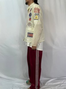 画像3: 70's Bonner パッチ付き ナイロンレーシングジャケット L (3)