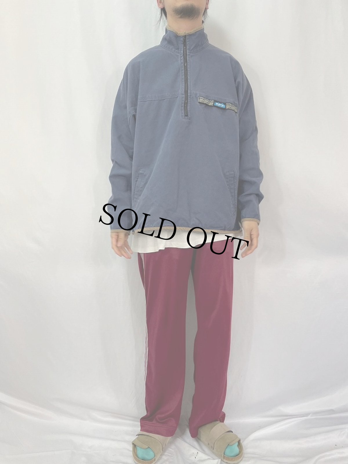 画像2: KAVU コットンダック ハーフジップ プルオーバージャケット L (2)