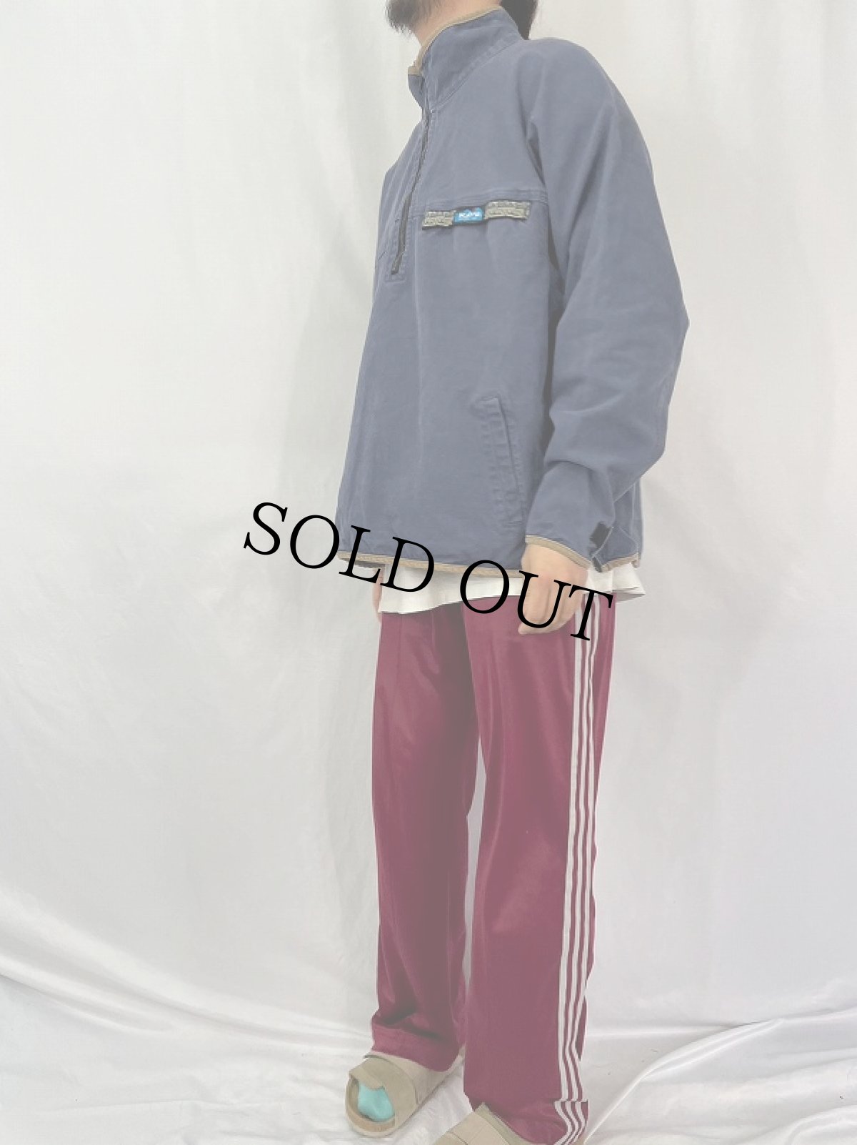 画像3: KAVU コットンダック ハーフジップ プルオーバージャケット L (3)