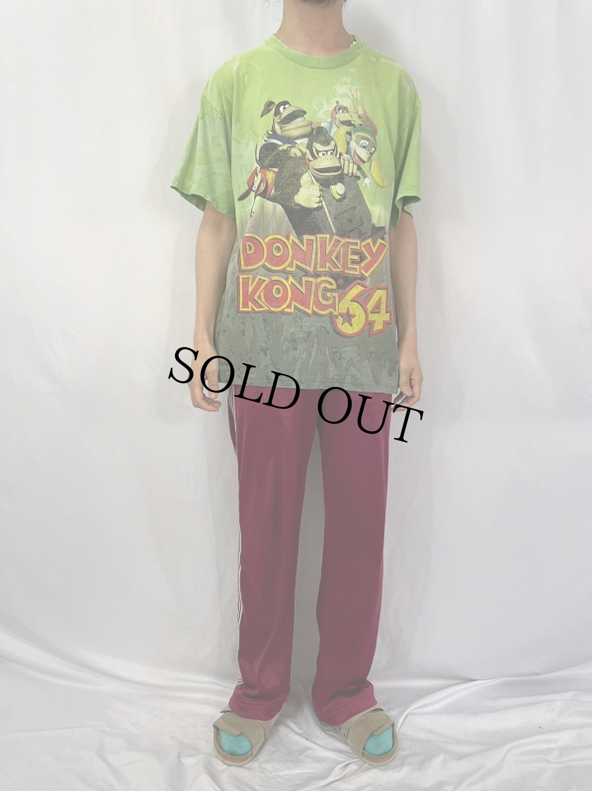 画像2: 90's DONKEY KONG 64 ビデオゲームプリントTシャツ L (2)