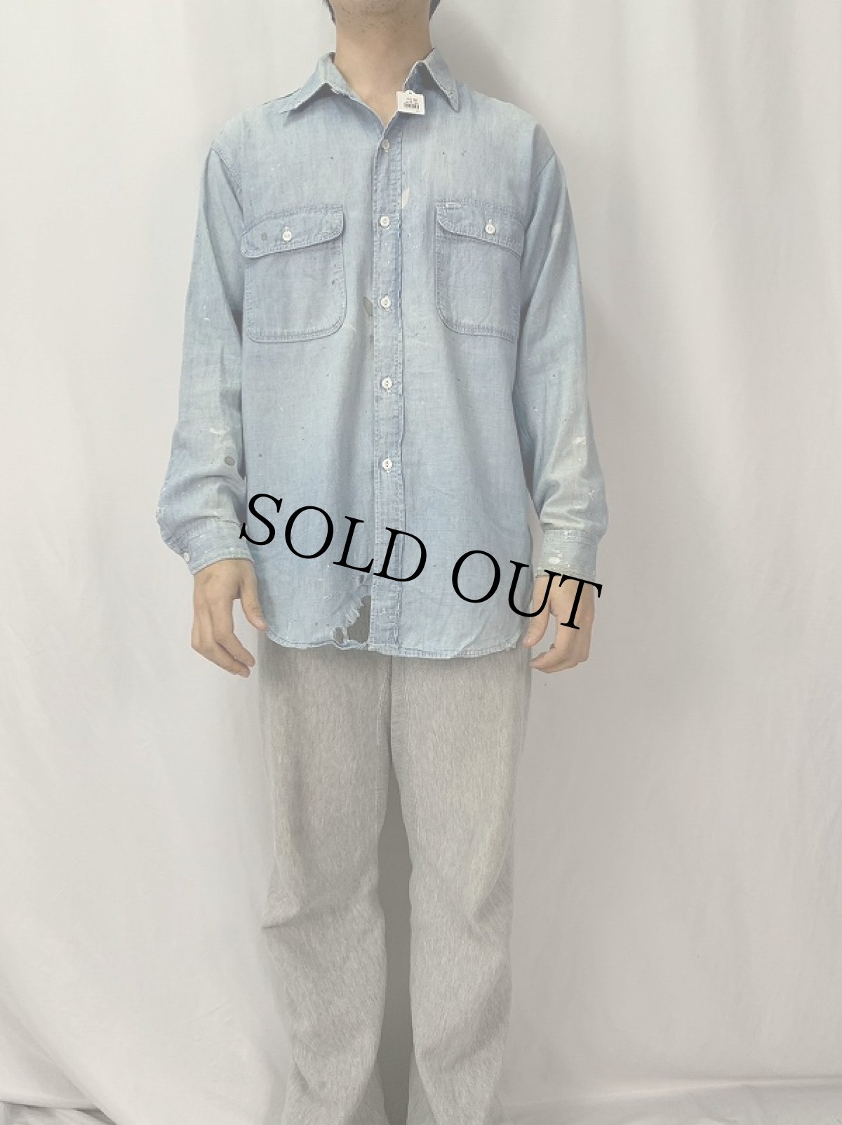 画像2: 70's JCPenney BIGMAC シャンブレーワークシャツ  (2)