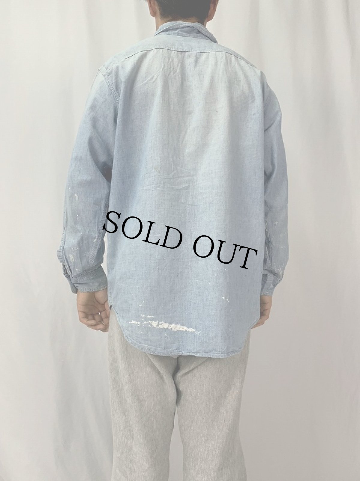 画像4: 70's JCPenney BIGMAC シャンブレーワークシャツ  (4)