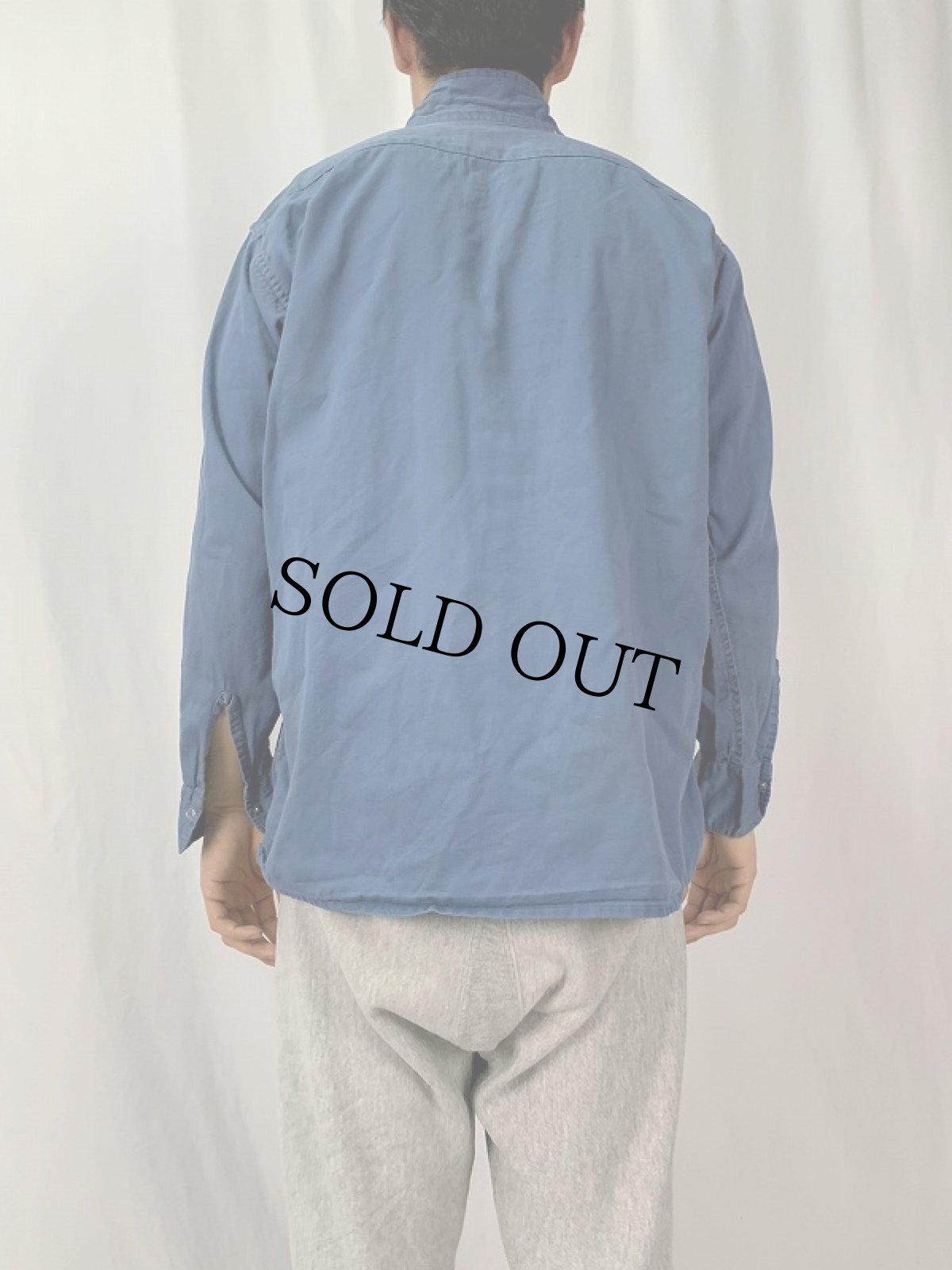 画像4: 70's〜 パッチ付き ワークシャツ L (4)