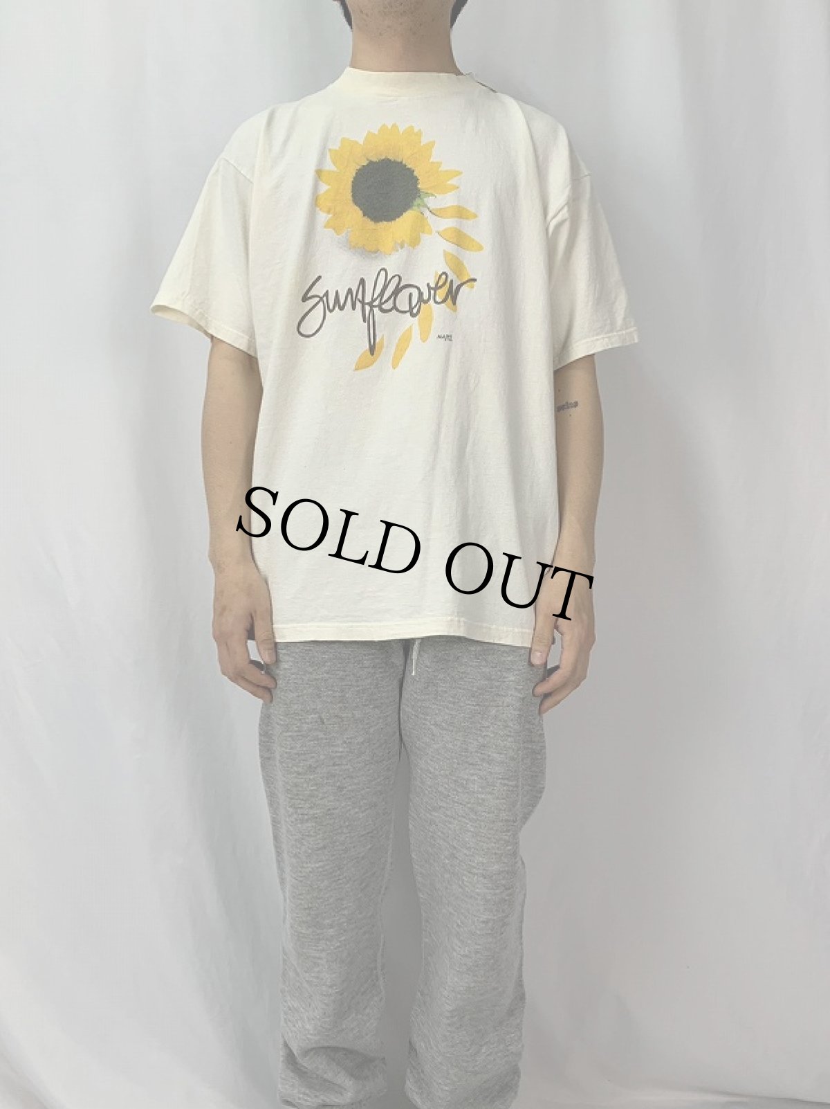 画像2: 90's ひまわりイラストTシャツ  (2)
