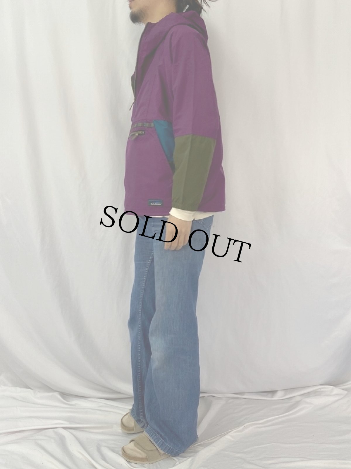 画像3: 70〜80's L.L.Bean USA製 ナイロンアノラックパーカー M (3)