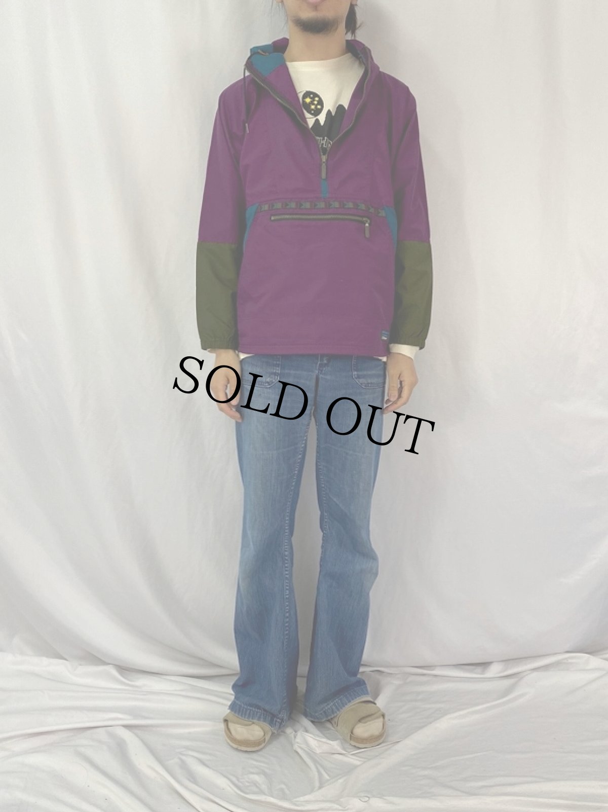 画像2: 70〜80's L.L.Bean USA製 ナイロンアノラックパーカー M (2)