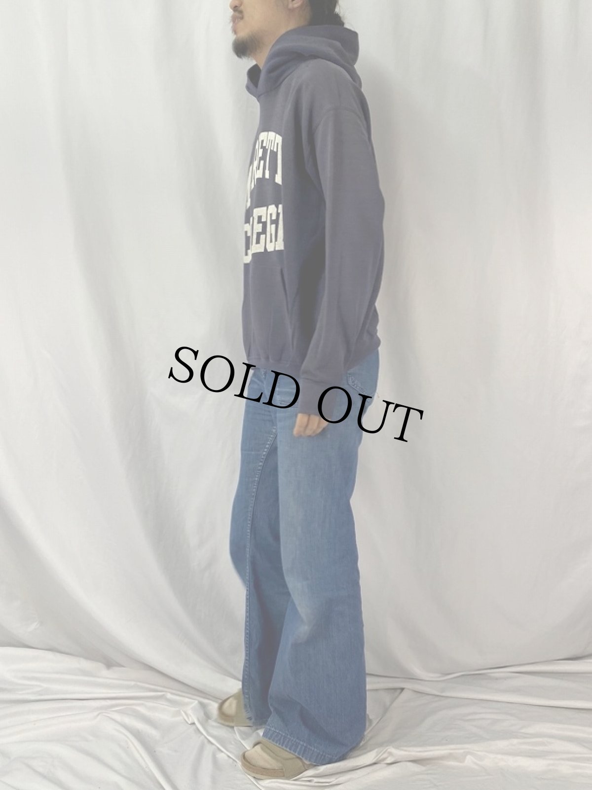 画像3: 90's JANSPORT USA製 "MARIETTA COLLEGE" スウェットフーディ M (3)