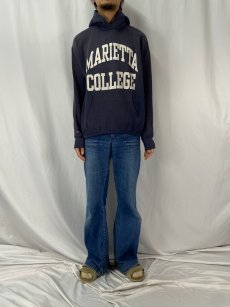 画像2: 90's JANSPORT USA製 "MARIETTA COLLEGE" スウェットフーディ M (2)