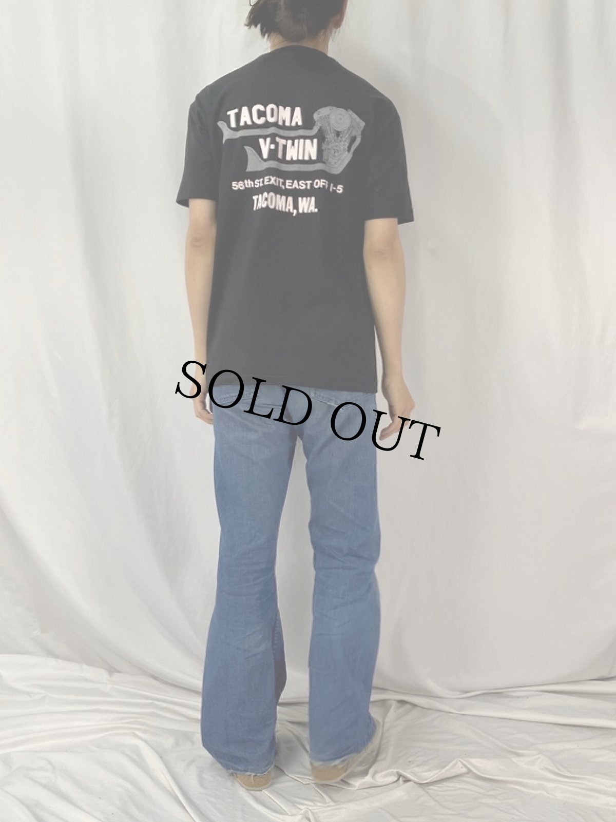 画像4: 80's "V-TWIN POWER" イラストTシャツ L (4)