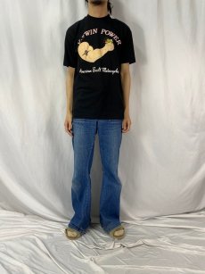 画像2: 80's "V-TWIN POWER" イラストTシャツ L (2)