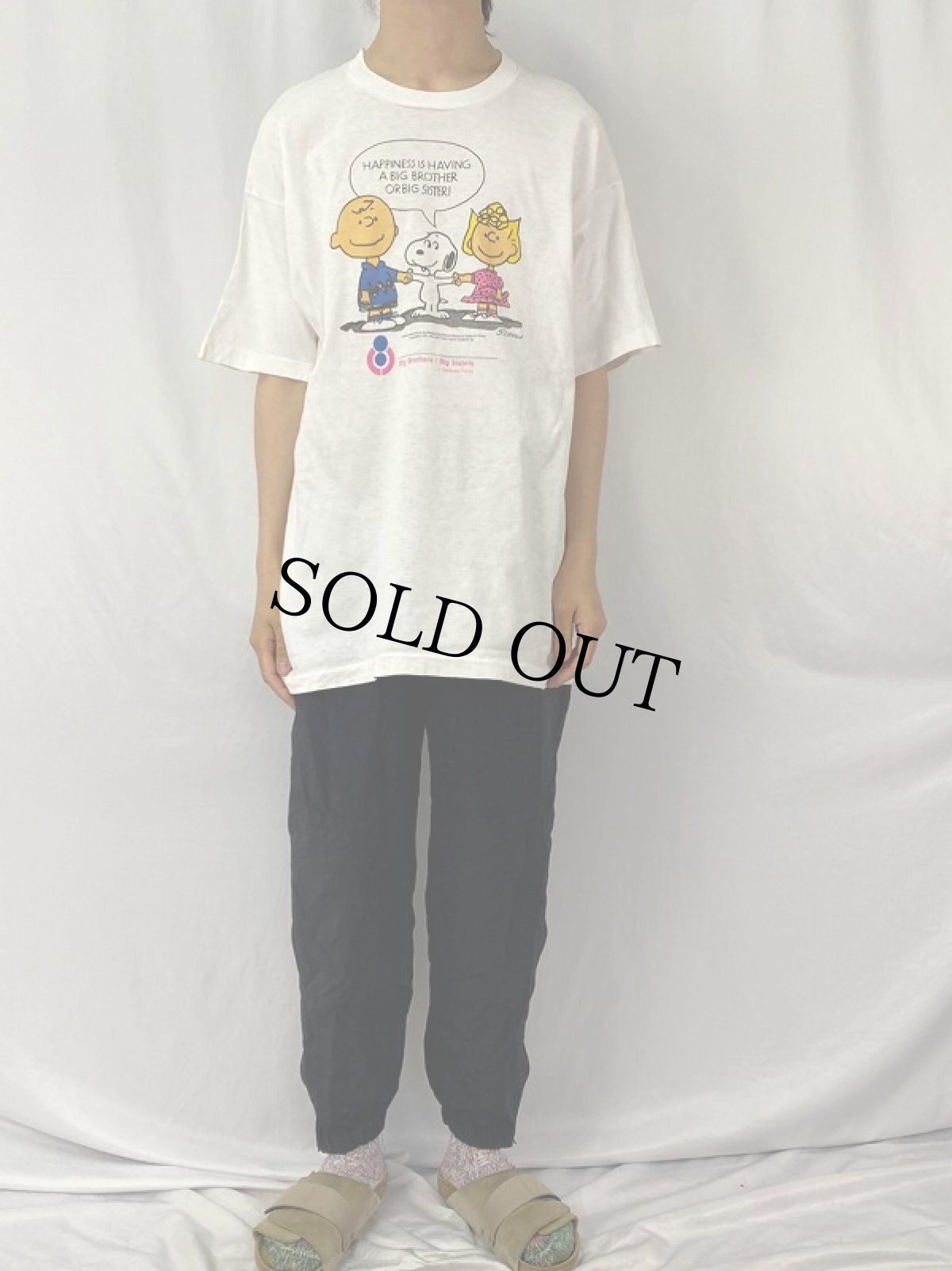 画像2: 90's SNOOPY USA製 "HAPPINESS IS HAVING..." キャラクタープリントTシャツ XL (2)