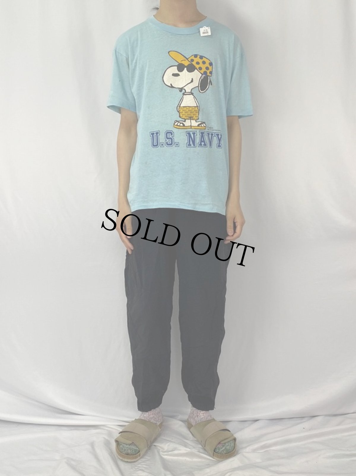 画像2: 80's SNOOPY "U.S. NAVY" キャラクタープリントTシャツ (2)