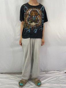 画像2: 90's〜 AMERICAN THUNDER インディアンプリントTシャツ XL (2)