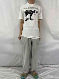 画像2: 90's Suga-Lik "THIS IS YOUR COW" イラストTシャツ L (2)