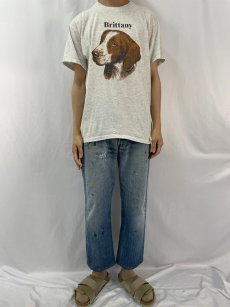 画像2: 90's "Brittany" 犬イラストTシャツ L (2)