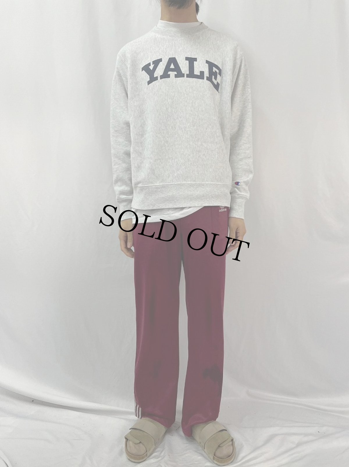 画像2: Champion REVERSE WEAVE "YALE" プリントスウェット M (2)