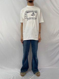 画像2: 90's faux possum イラストTシャツ XL (2)