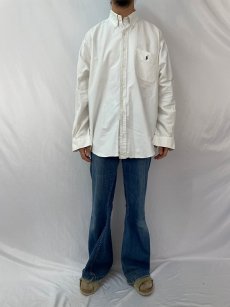 画像2: Ralph Lauren "BIG SHIRT" コットンボタンダウンシャツ L (2)