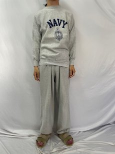 画像2: 90's MVP USA製 REVERE WEAVE TYPE "NAVY" プリントスウェット SMALL (2)