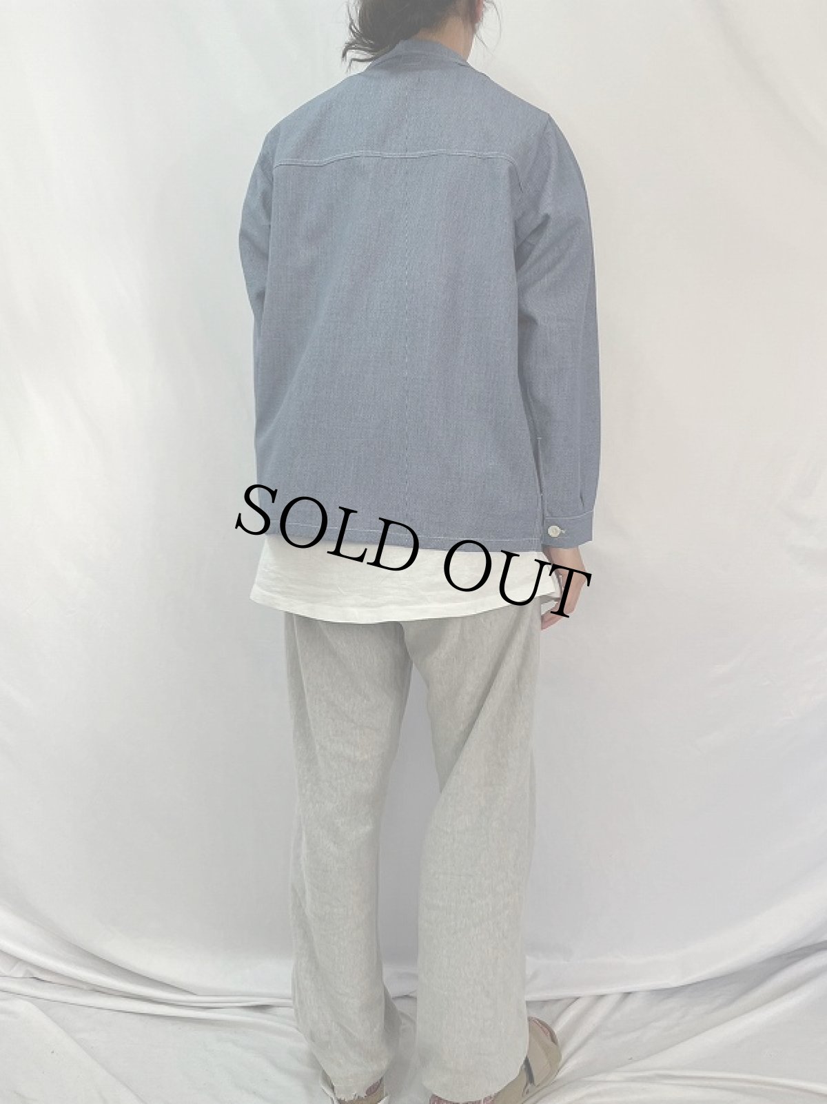 画像4: VINTAGE EURO 千鳥格子柄 ワークジャケット (4)