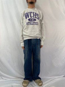 画像2: 90's College House  REVERSE WEAVE TYPE USA製 "WCHS" スウェット L (2)