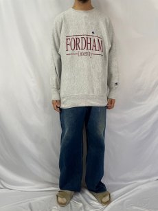 画像2: 90's Champion REVERSE WEAVE USA製 "FORDHAM UNIVERSITY" スウェット XL (2)