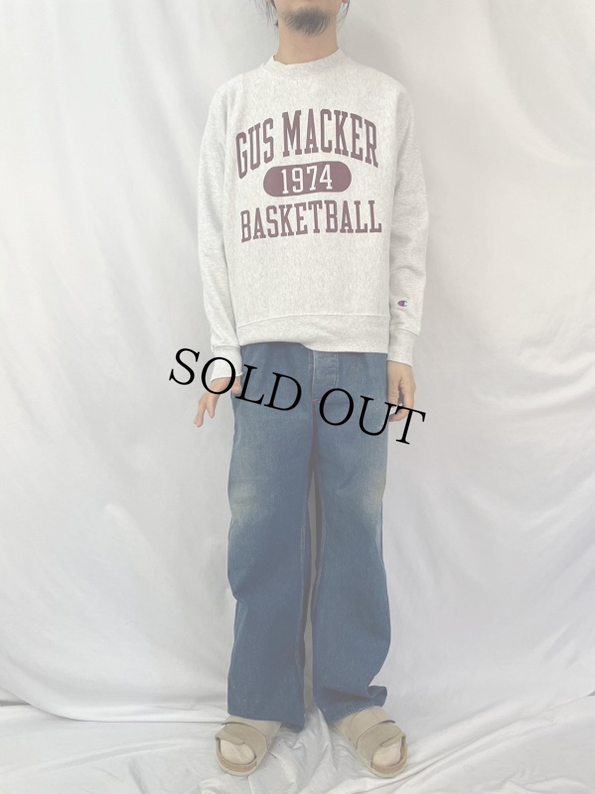 画像2: Champion REVERSE WEAVE "GUS MACKER 1974 BASKETBALL" スウェット MEDIUM (2)