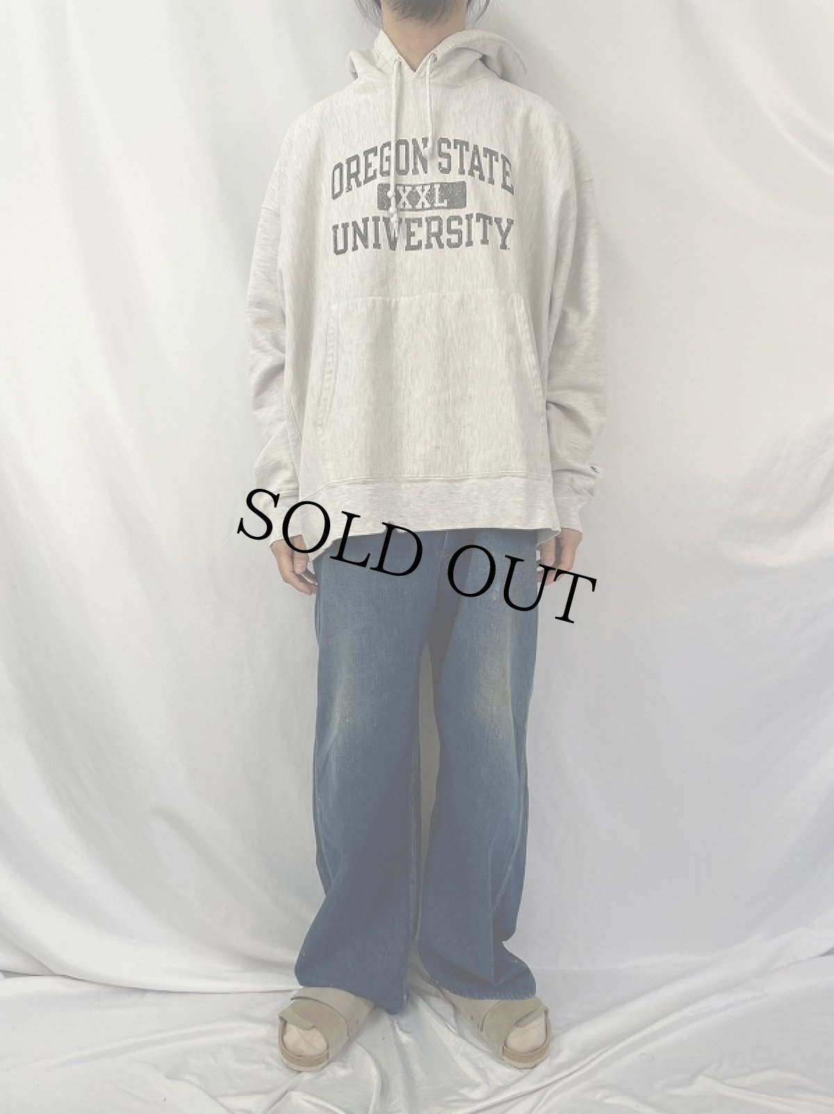 画像2: Champion ORIGINAL REVERSE WEAVE "OREGON STATE UNIVERSITY" スウェットフーディ XXL (2)