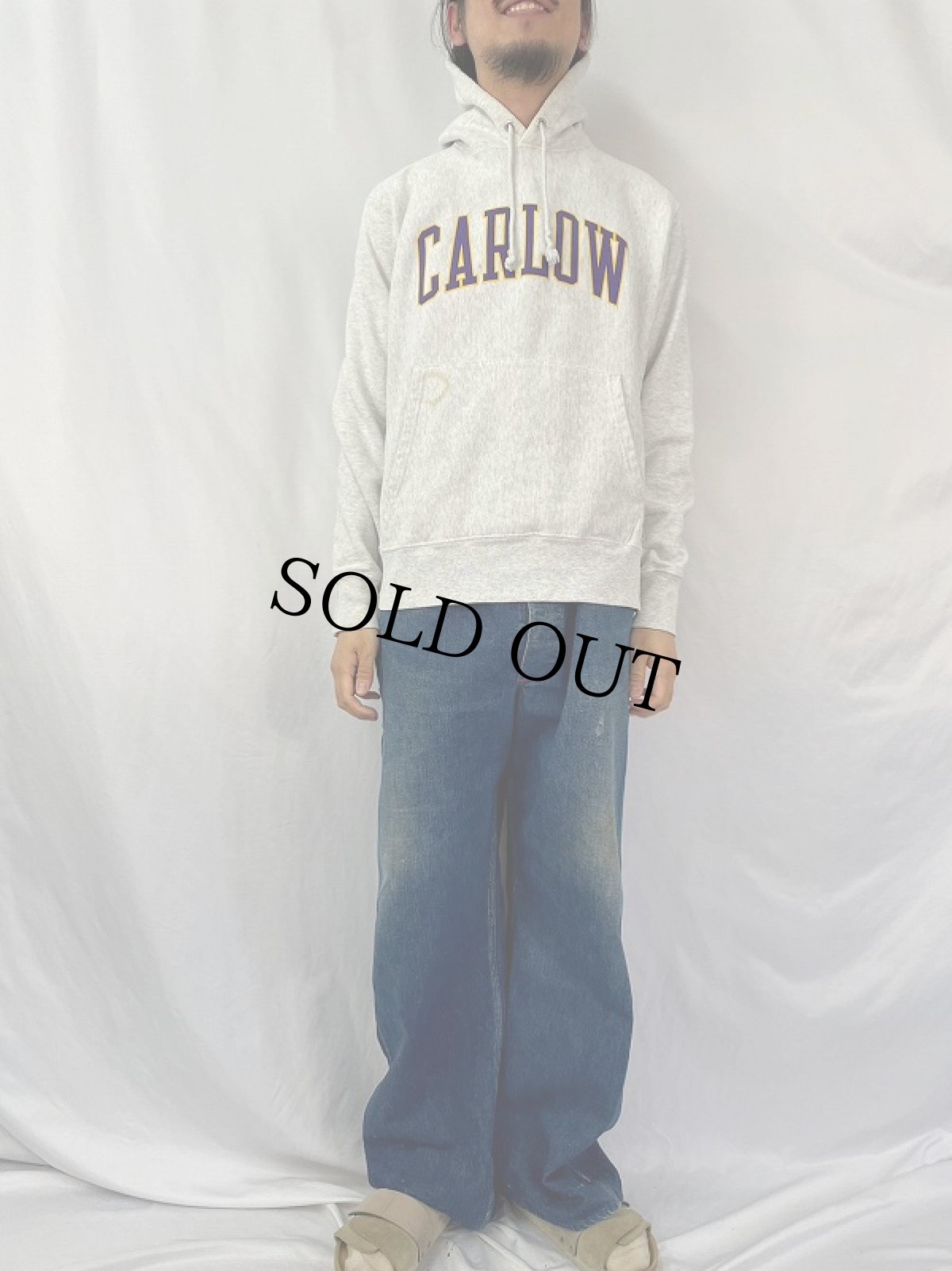 画像2: Champion REVERSE WEAVE "CARLOW" スウェットフーディ MEDIUM (2)