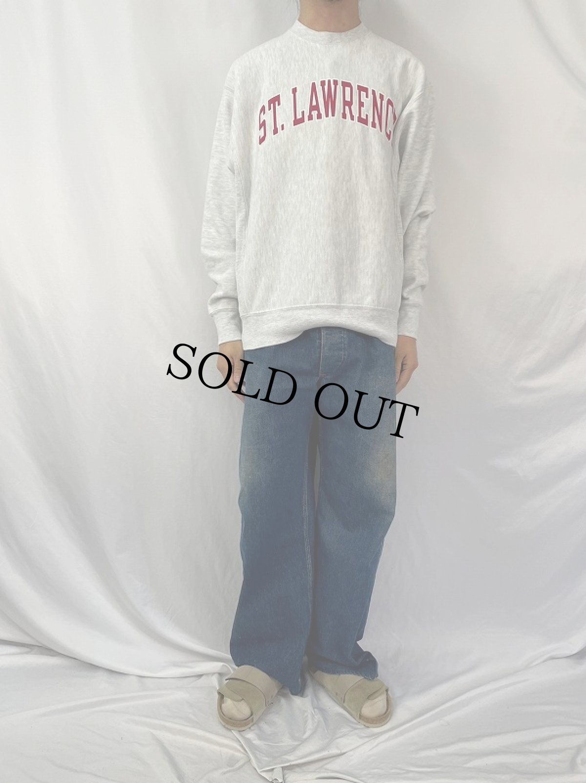 画像2: Champion ORIGINAL REVERSE WEAVE "ST.LAWRENCE" スウェット M (2)