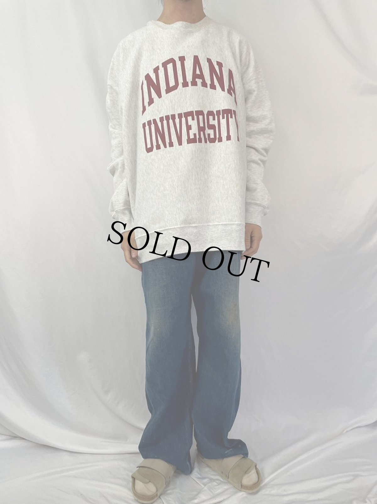 画像2: Champion ORIGINAL REVERSE WEAVE "INDIANA UNIVERSITY" スウェット XXXL (2)