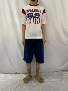 画像2: 70's Champion USA製 バータグ メッシュ切り替えTシャツ MEDIUM  (2)