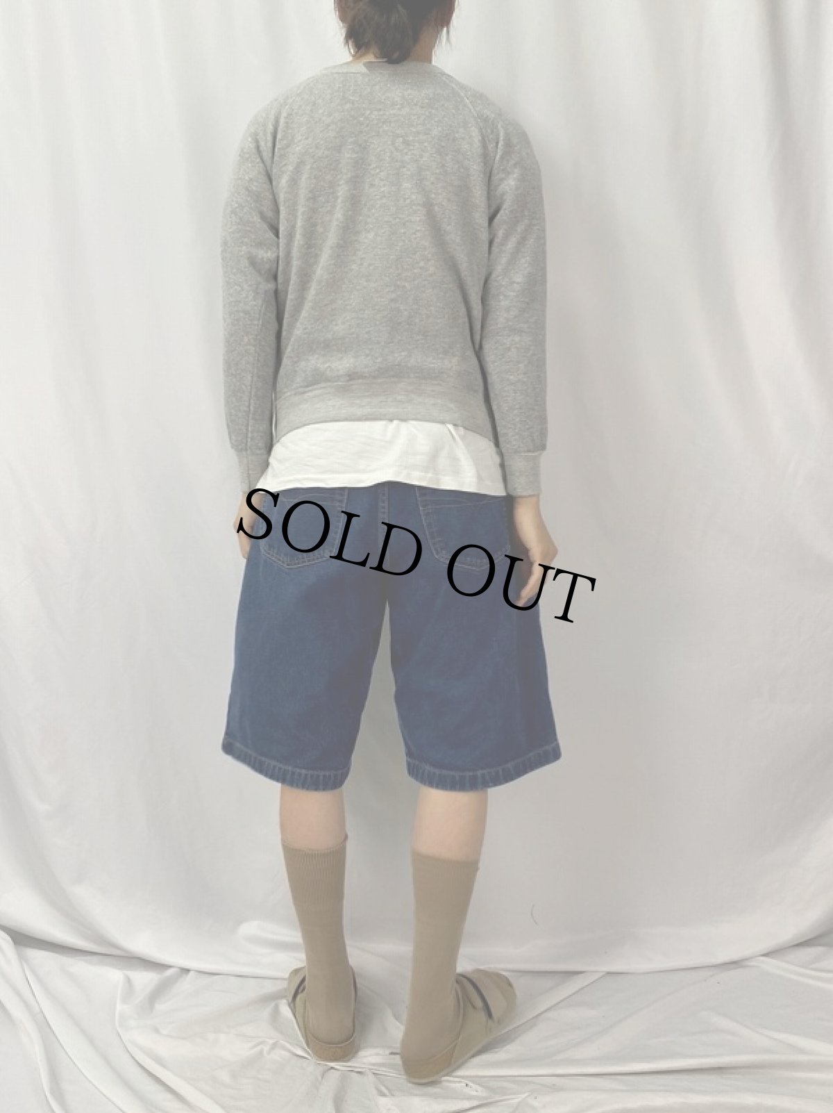 画像4: 70〜80's Champion バータグ USA製 "UNIVERSITY CINCINNATI" フロッキープリントラグランスウェット L (4)