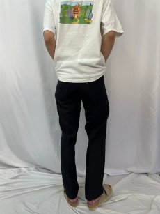 画像4: 90's Levi's 517 USA製 "STA-PREST" ポリエステルパンツ W36 BLACK (4)