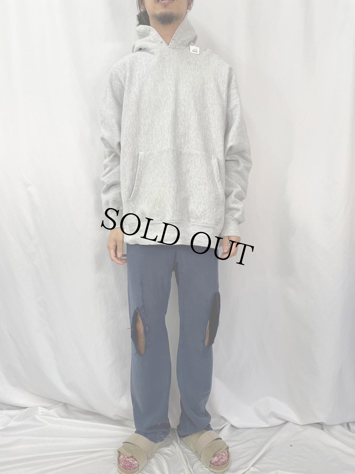 画像2: Champion PREMIUM REVERSE WEAVE 無地スウェットフーディ XL (2)