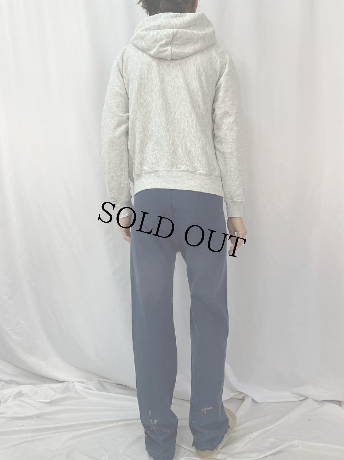 画像4: 90's〜 Champion USA製 "ARMY" スウェットジップパーカー S (4)