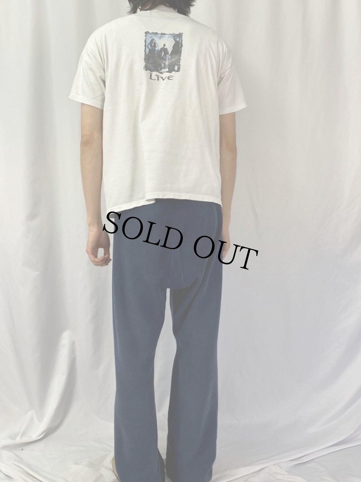 画像4: 90's LIVE USA製 オルタナティヴ・ロックバンドTシャツ L (4)