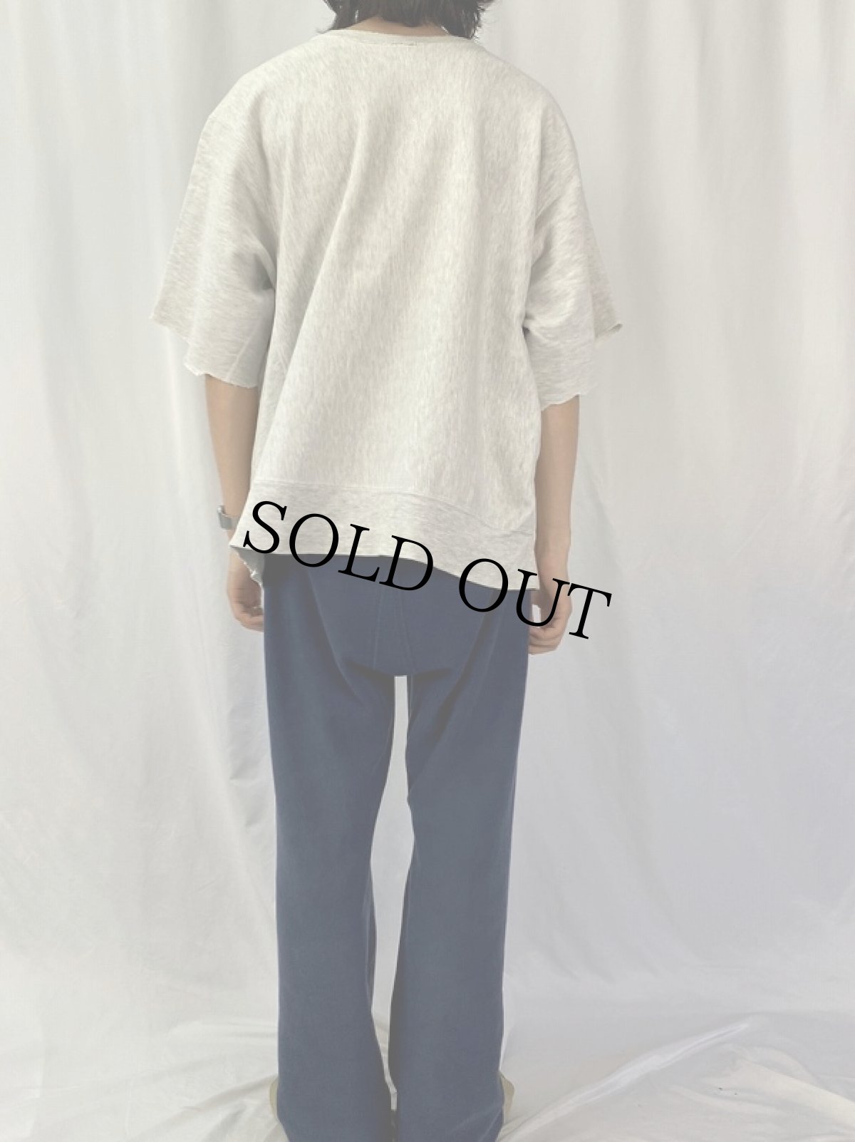 画像4: REVERE WEAVE TYPE "ARMY" カットオフ半袖スウェット  (4)