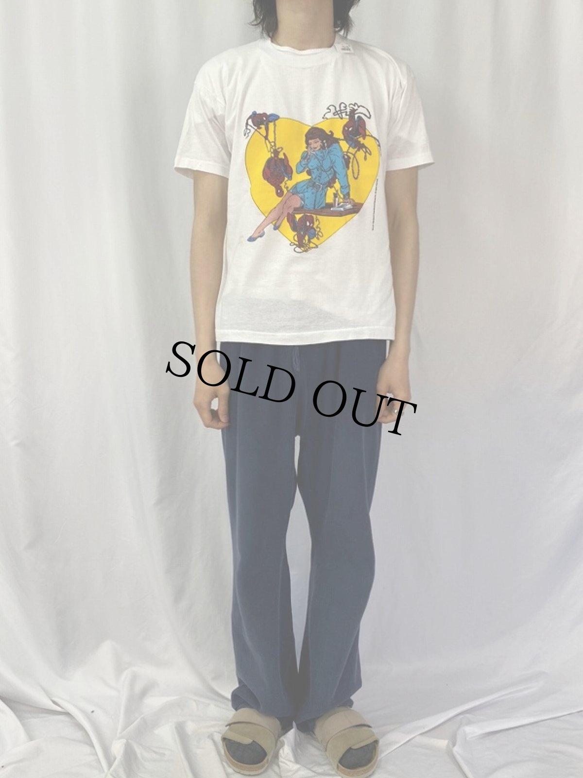 画像2: 80's USA製 MARVEL SPYDER-MAN プリントTシャツ L (2)