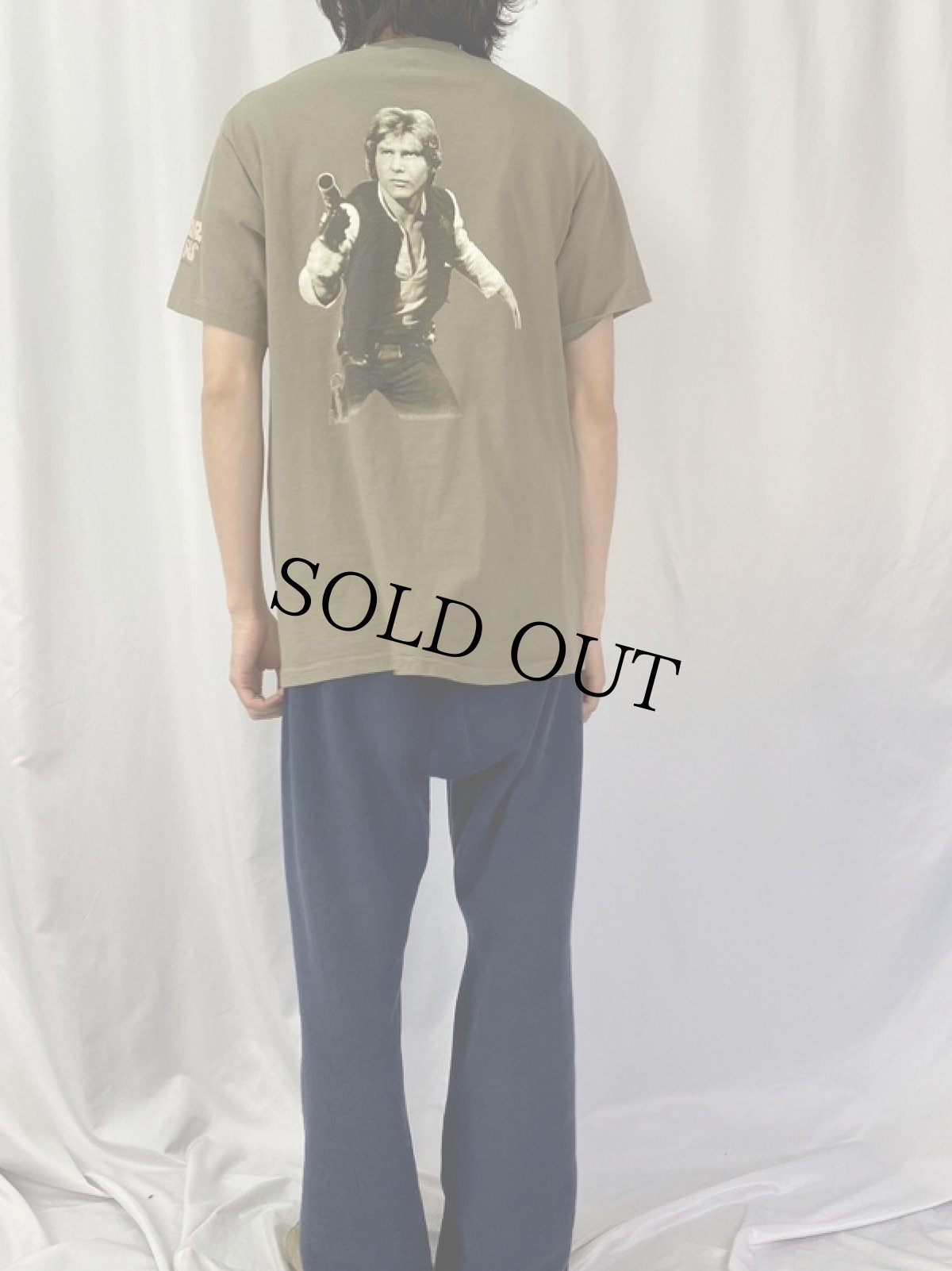 画像4: 90's STAR WARS "HANSOLO" USA製 パロディプリントTシャツ L (4)