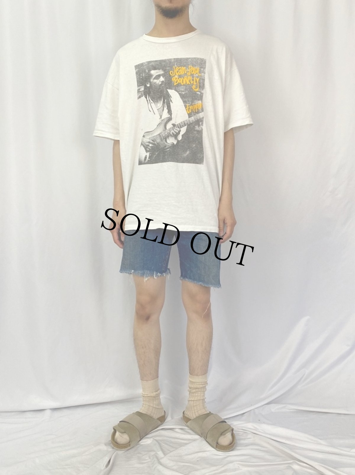 画像2: 60's LEVI'S 501 BIGE カットオフデニムショーツ W32 (2)